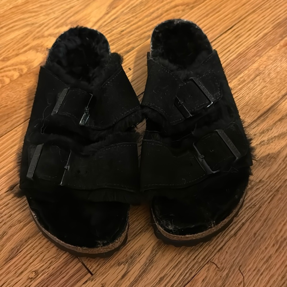 Birkenstock Arizona Shearling Suede Black